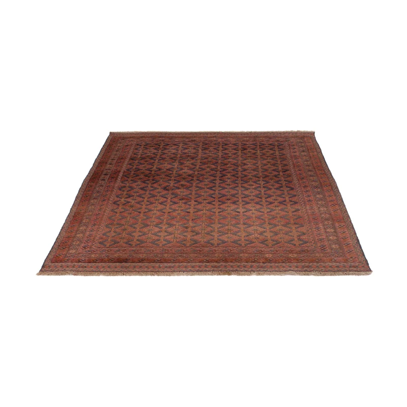 Kelim Afghan Teppich 150x193cm - dunkelrot