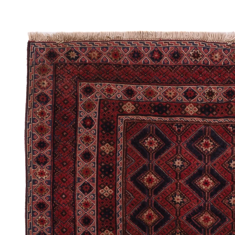 Kelim Afghan Teppich 146x197cm - dunkelrot