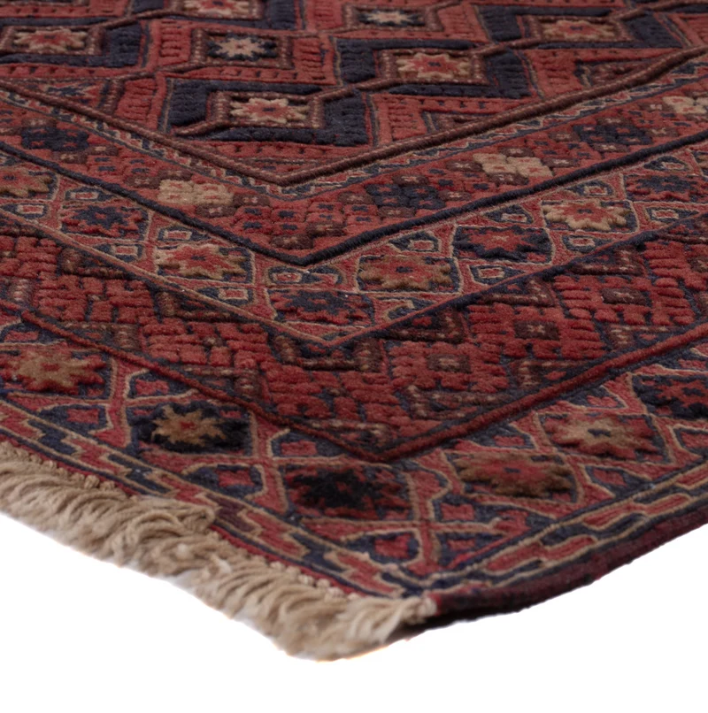 Kelim Afghan Teppich 146x197cm - dunkelrot