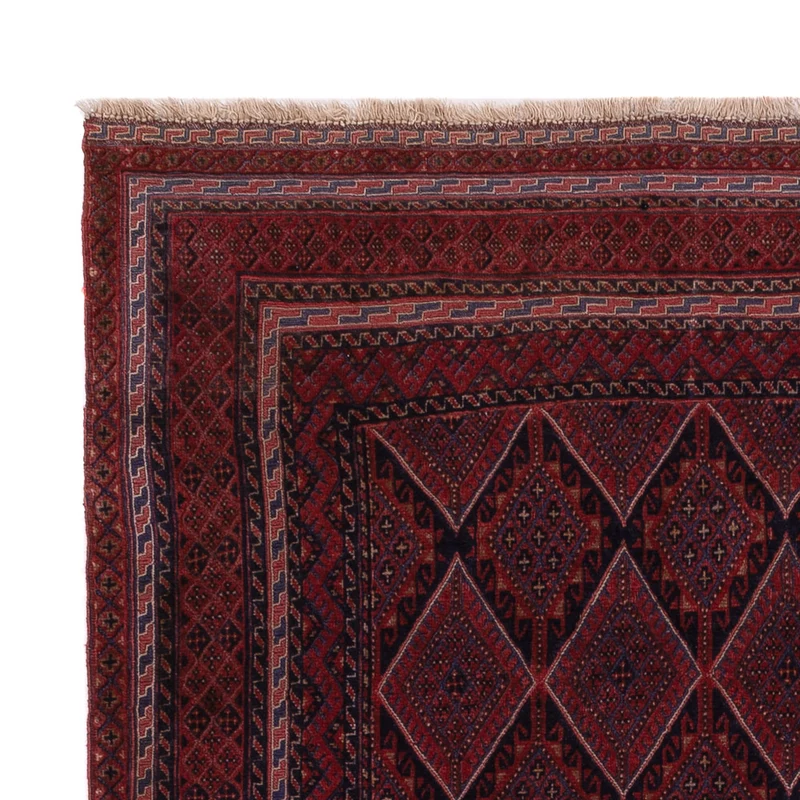 Kelim Afghan Teppich 146x197cm - dunkelrot