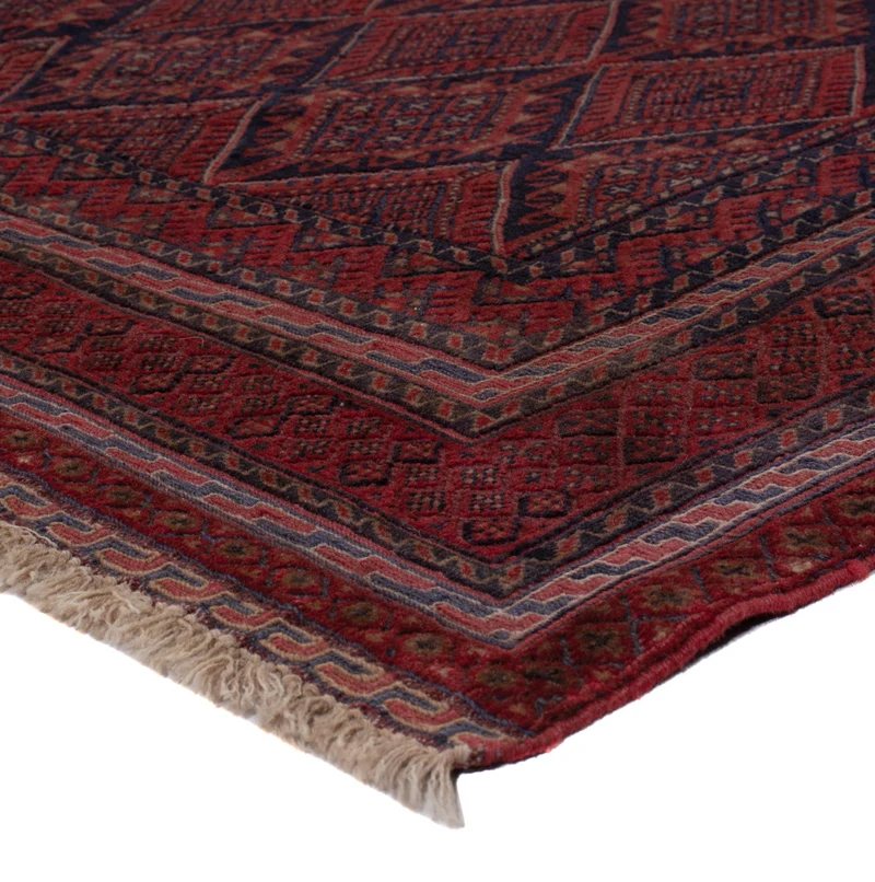 Kelim Afghan Teppich 146x197cm - dunkelrot