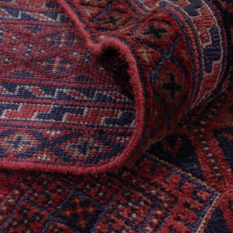 Kelim Afghan Teppich 146x197cm - dunkelrot