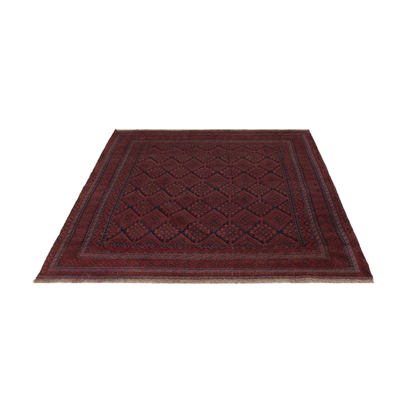 Kelim Afghan Teppich 146x197cm - dunkelrot