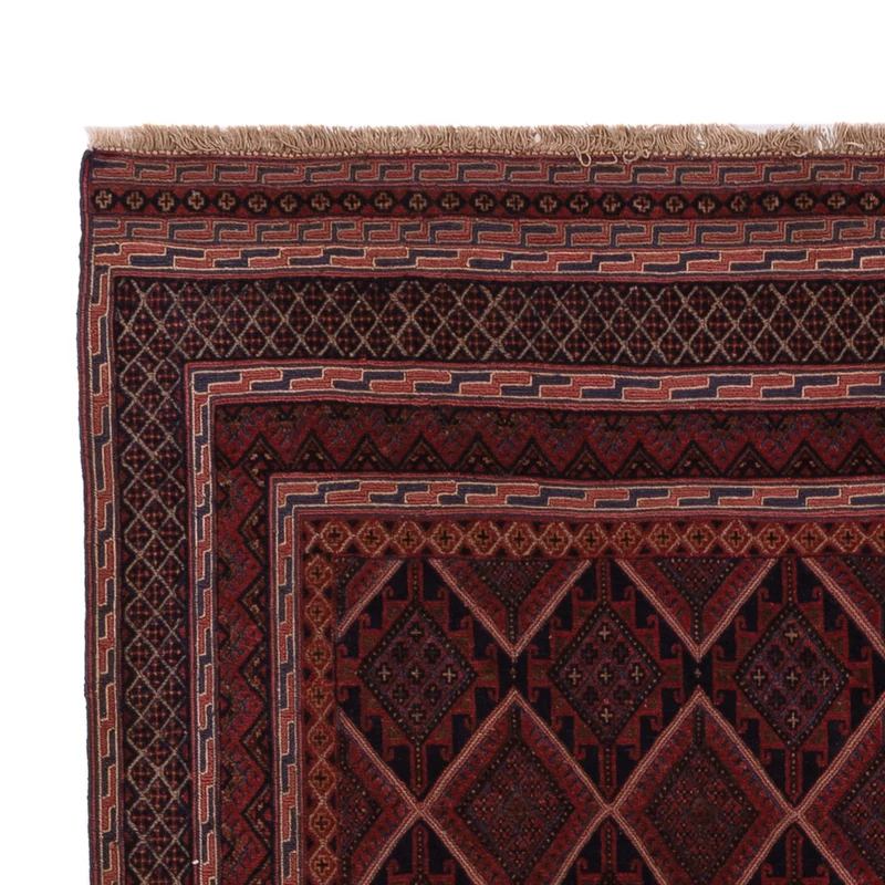 Kelim Teppich - Oriental - 140 x 203 cm - dunkelrot