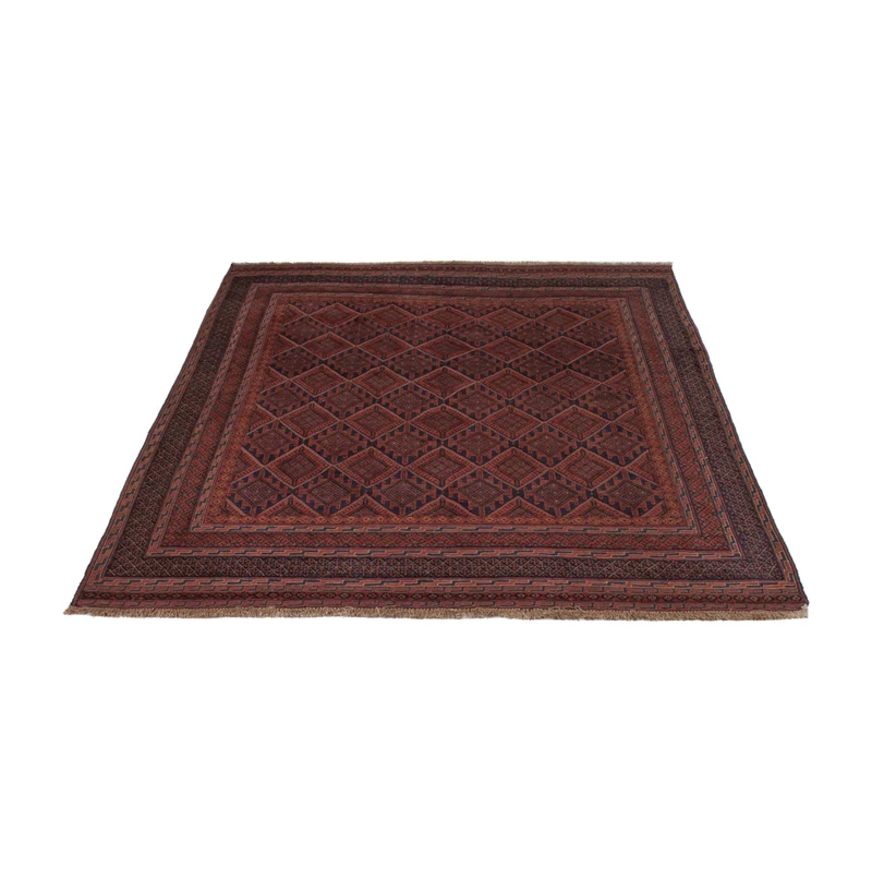 Kelim Teppich - Oriental - 140 x 203 cm - dunkelrot