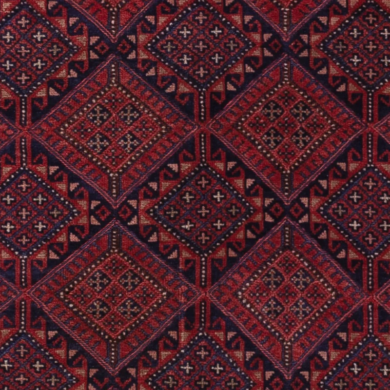Kelim Afghan Teppich 148x192cm - dunkelrot