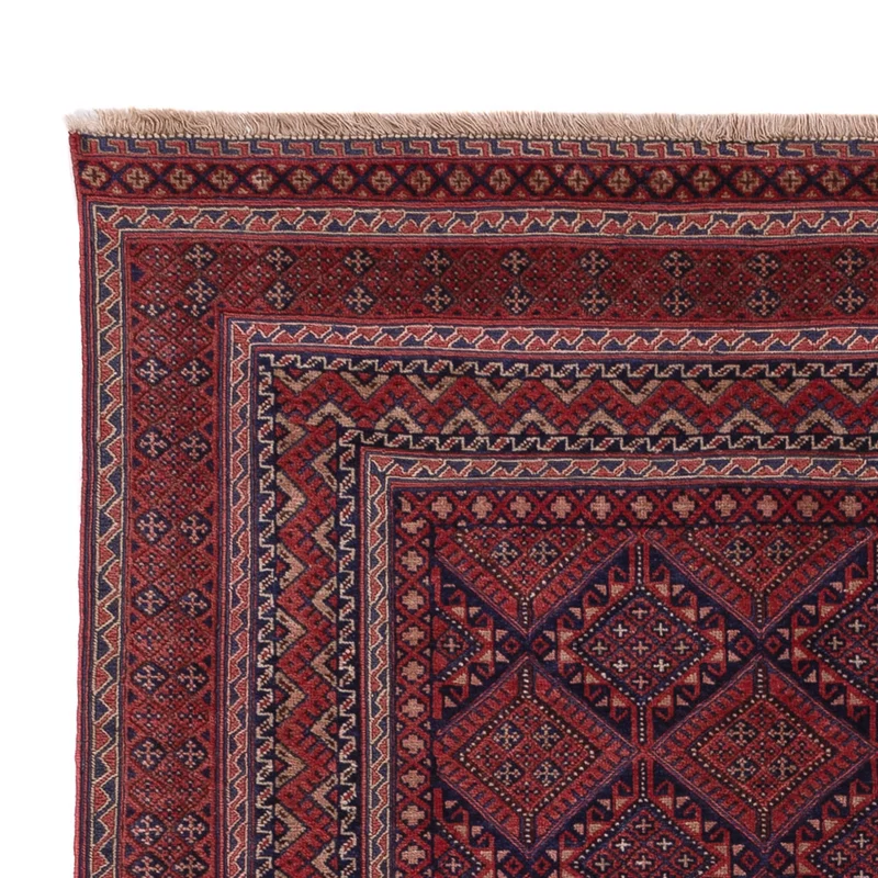 Kelim Afghan Teppich 148x192cm - dunkelrot