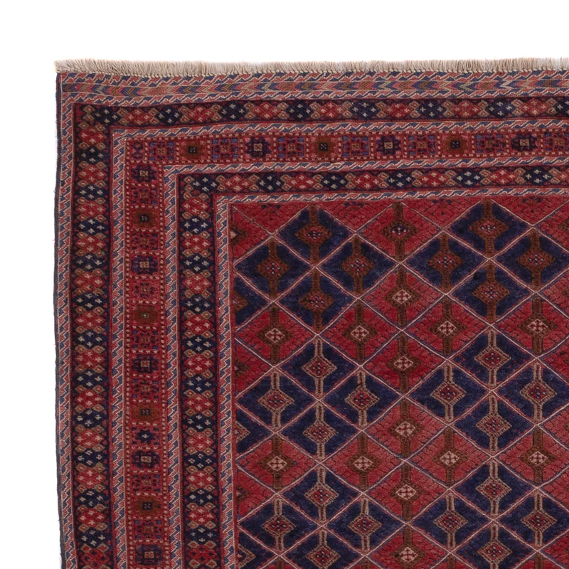 Kelim Afghan Teppich 160x178cm - dunkelrot