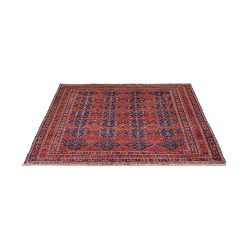 Kelim Afghan Teppich 160x178cm - dunkelrot