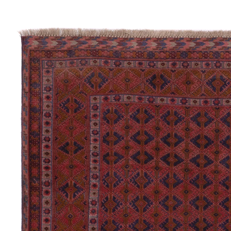 Kelim Afghan Teppich 144x196cm - dunkelrot