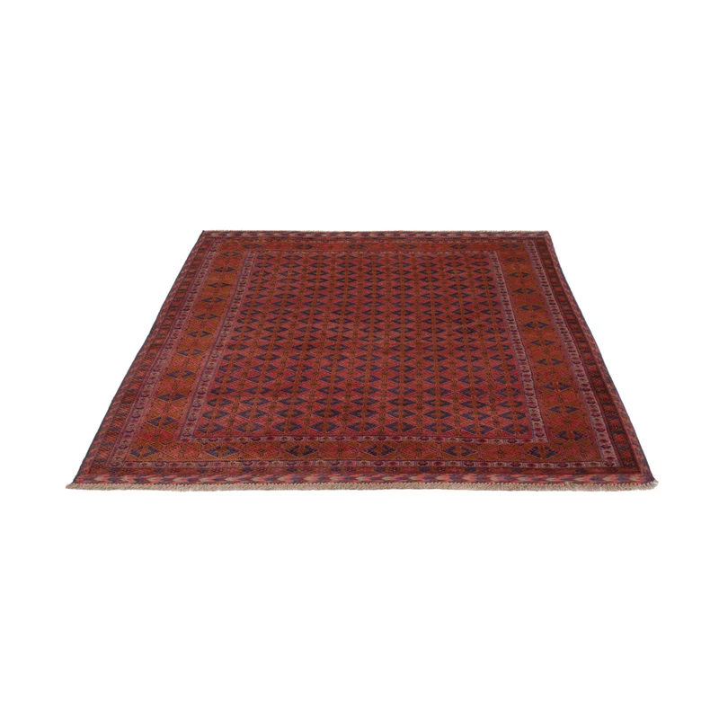 Kelim Afghan Teppich 144x196cm - dunkelrot