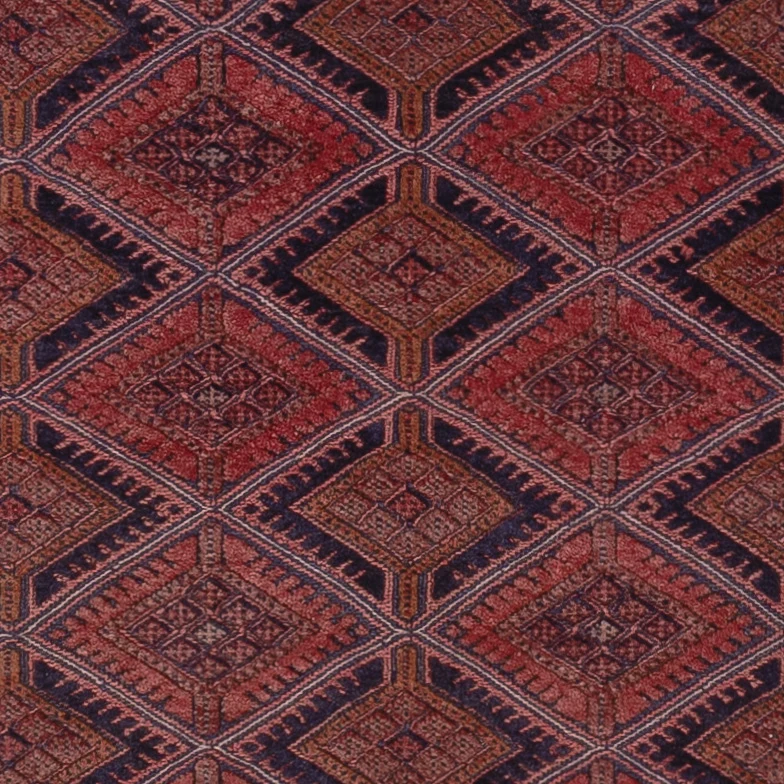 Kelim Afghan Teppich 148x177cm - dunkelrot