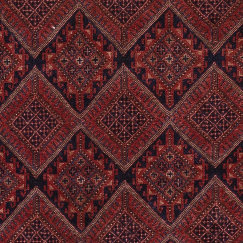 Kelim Afghan Teppich 142x184cm - dunkelrot