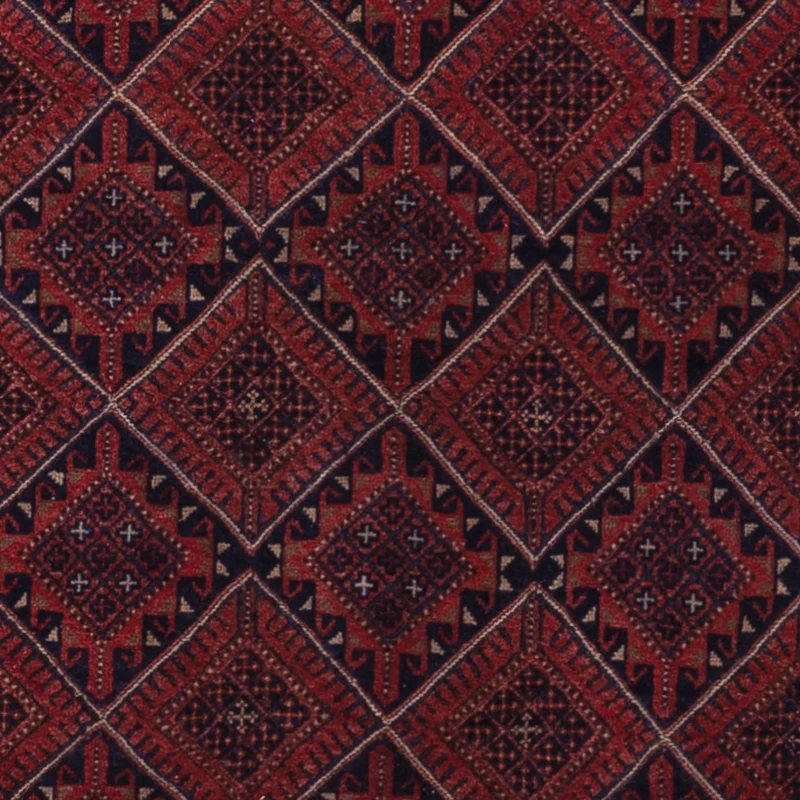 Kelim Afghan Teppich 143x186cm - dunkelrot