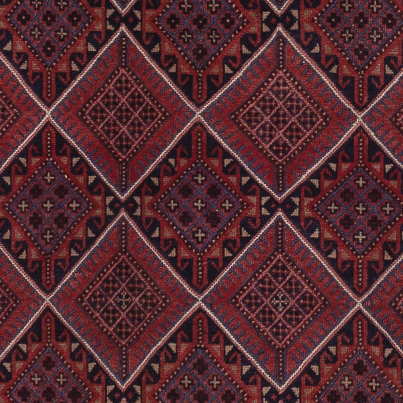 Kelim Afghan Teppich 143x188cm - dunkelrot
