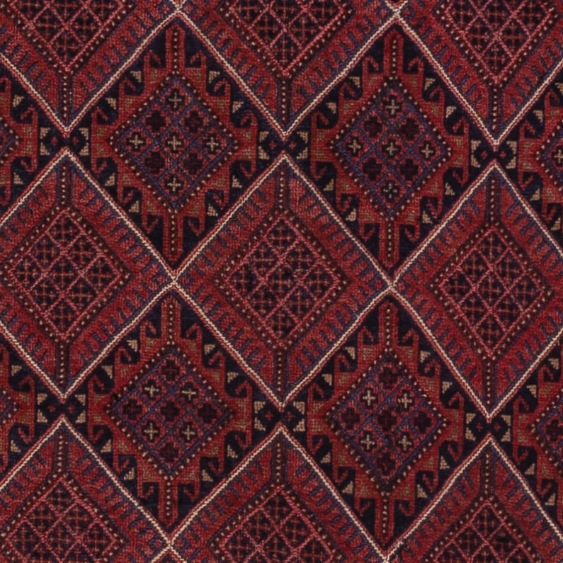 Kelim Afghan Teppich 143x186cm - dunkelrot