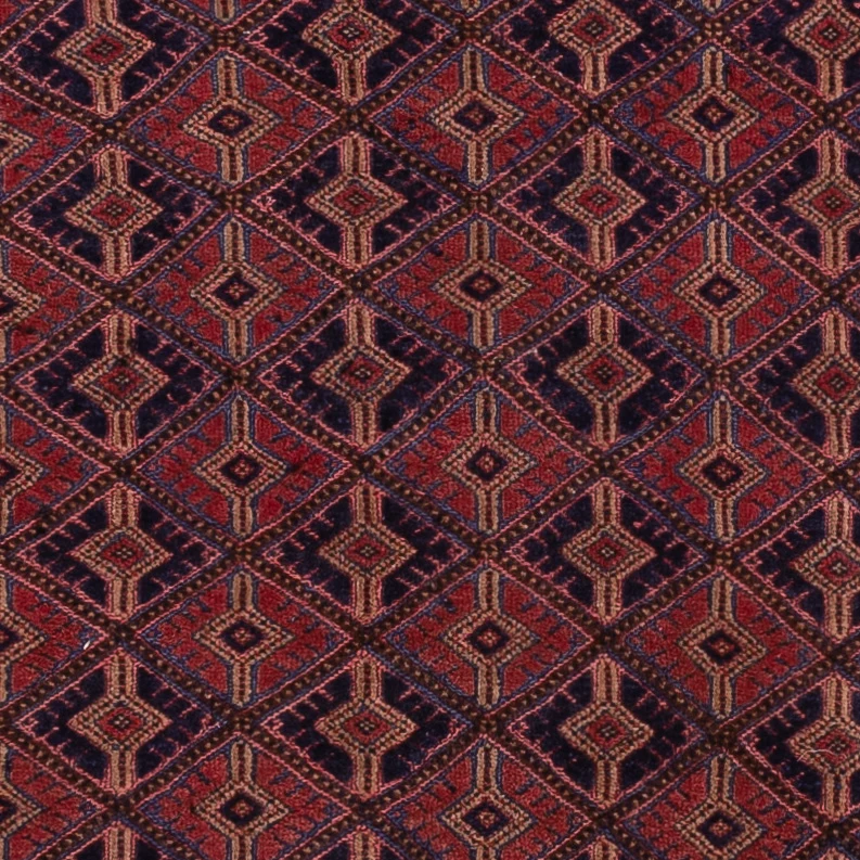 Kelim Afghan Teppich 140x190cm - dunkelrot