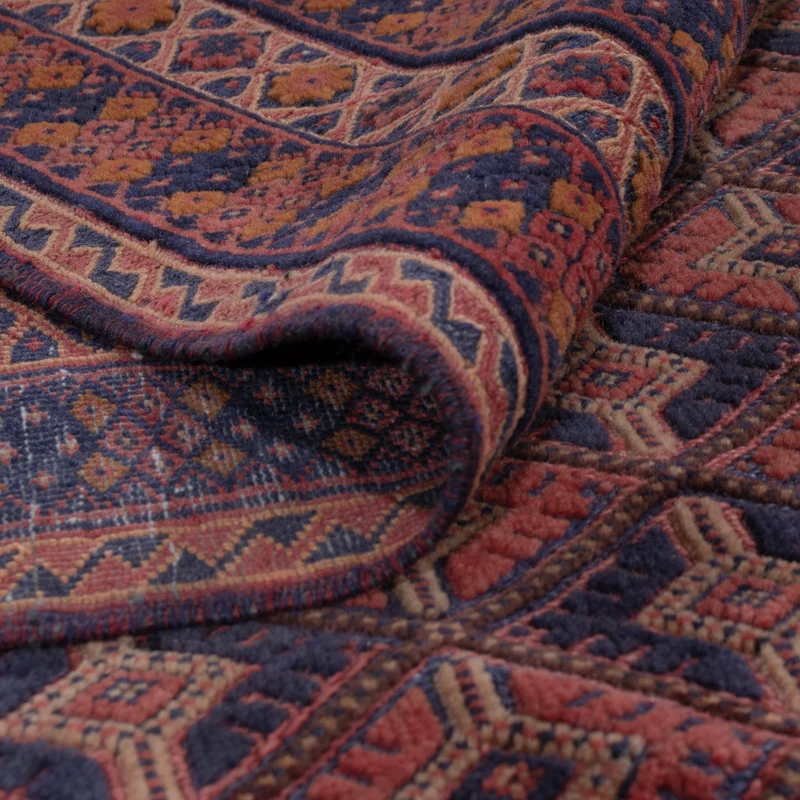 Kelim Afghan Teppich 140x190cm - dunkelrot
