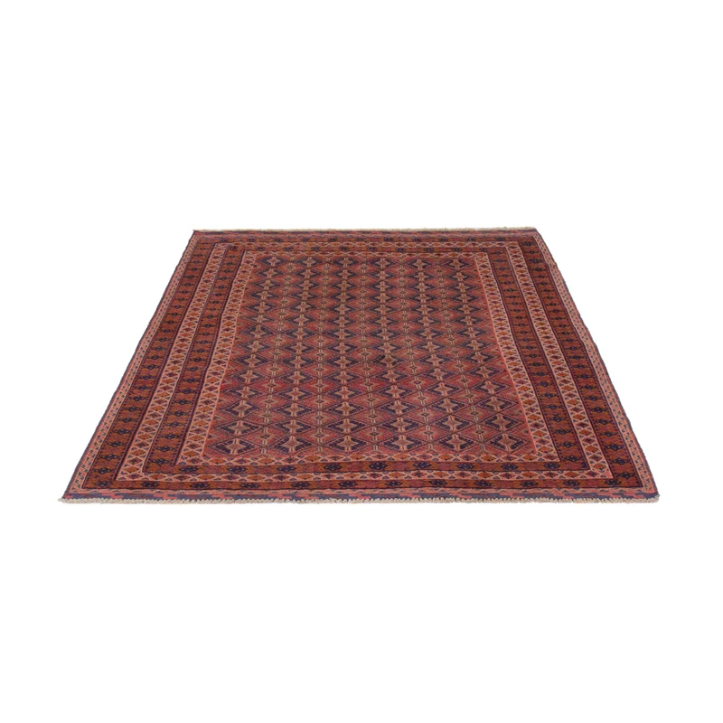 Kelim Afghan Teppich 140x190cm - dunkelrot