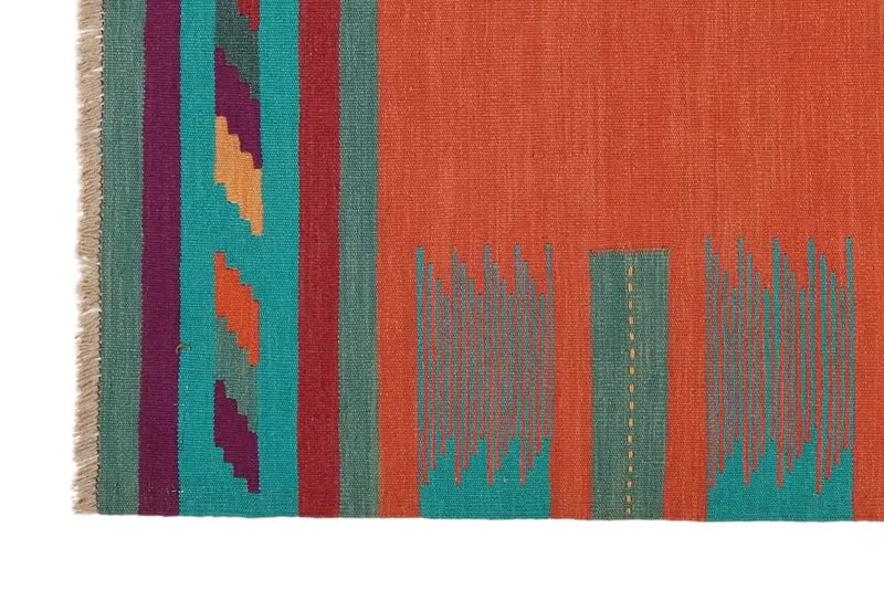 Kelim Gashgai · Handgewebt – Rot, 145x129 cm