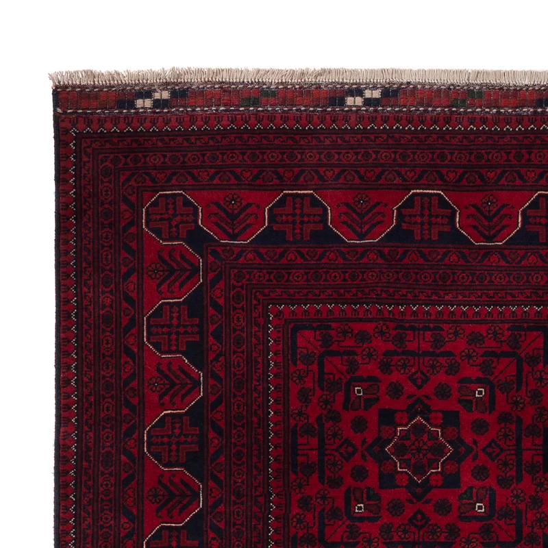Afghan Teppich - Kunduz - 164 x 235 cm - dunkelrot