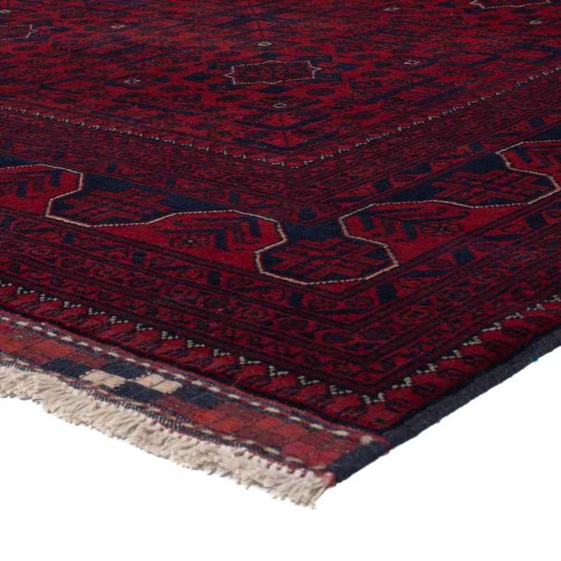 Afghan Teppich - Kunduz - 164 x 235 cm - dunkelrot