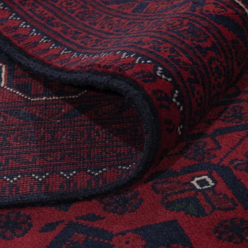 Afghan Teppich - Kunduz - 164 x 235 cm - dunkelrot