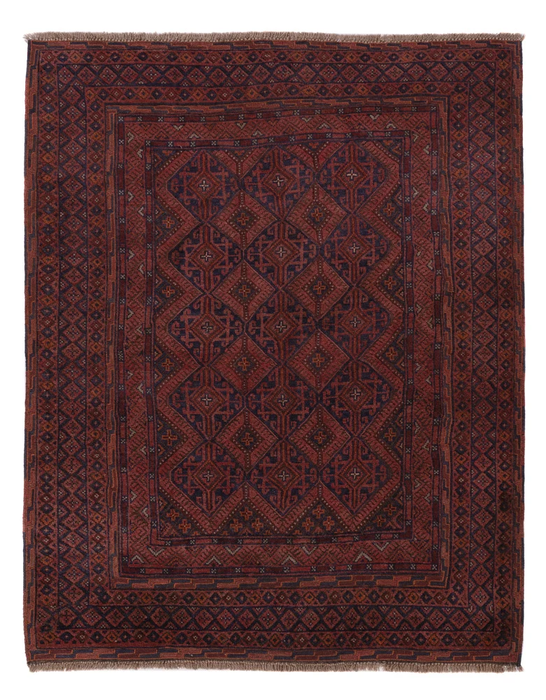 Kelim Afghan Teppich 158x198cm - dunkelbeige