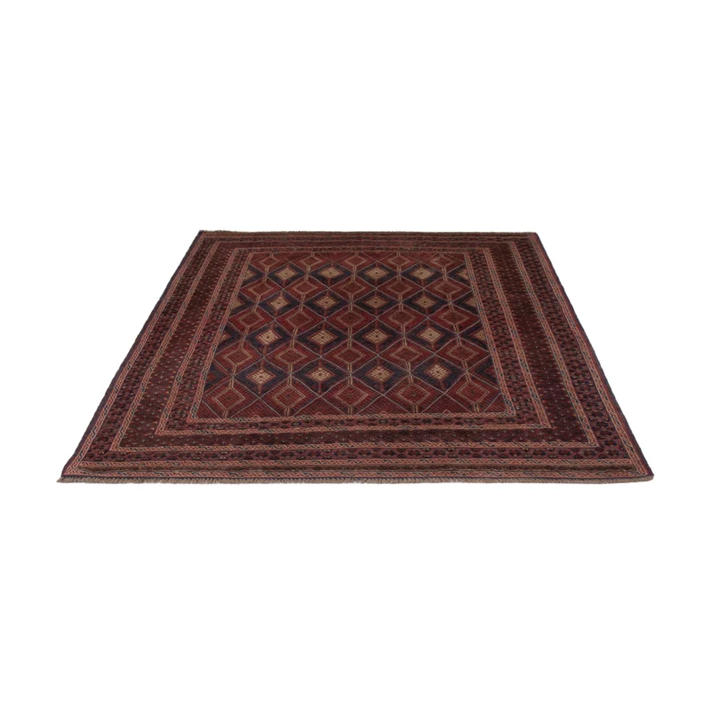 Kelim Afghan Teppich 164x190cm - dunkelbeige