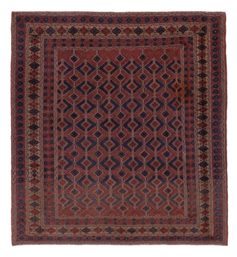 Kelim Afghan Teppich 173x180cm - dunkelbeige