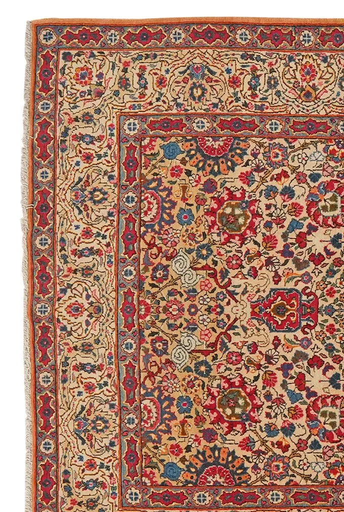 Kashan · Handgeknüpft – Beige, 204x135 cm