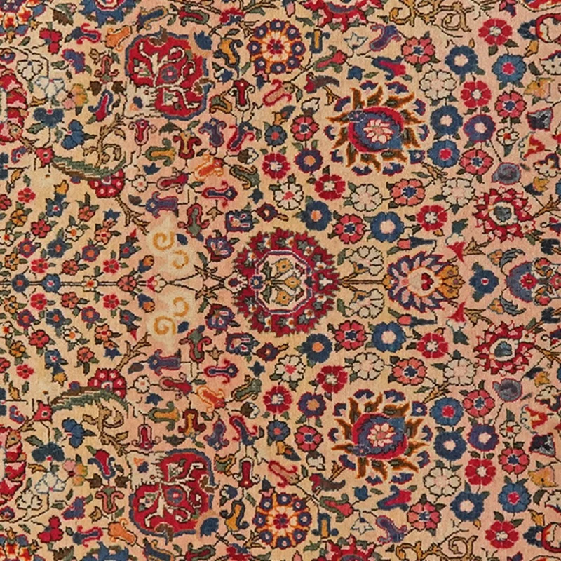Kashan · Handgeknüpft – Beige, 204x135 cm