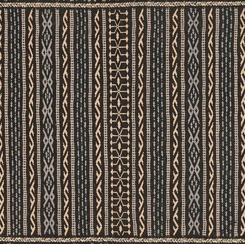 Kelim Kordi · Handgewebt – Schwarz, 122x82 cm