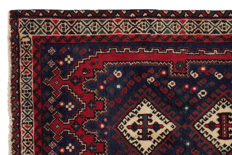 Afshar · Handgeknüpft – Blau, 146x78 cm