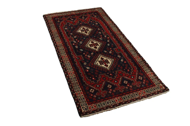 Afshar · Handgeknüpft – Blau, 146x78 cm