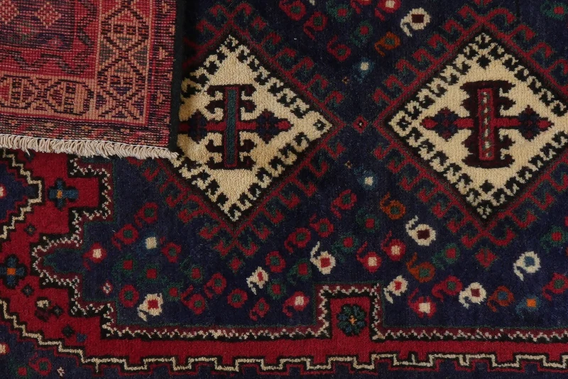Afshar · Handgeknüpft – Blau, 146x78 cm