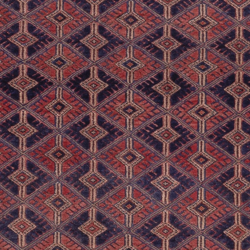 Kelim Afghan Teppich 147x195cm - dunkelrot