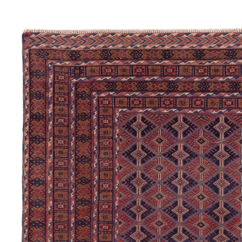 Kelim Afghan Teppich 147x195cm - dunkelrot