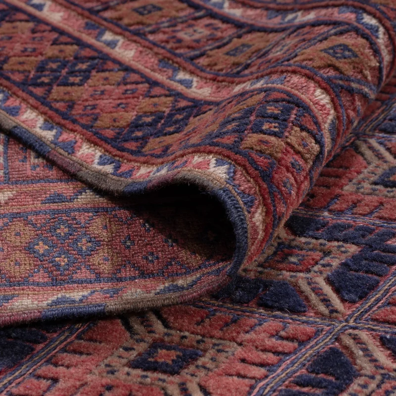 Kelim Afghan Teppich 147x195cm - dunkelrot