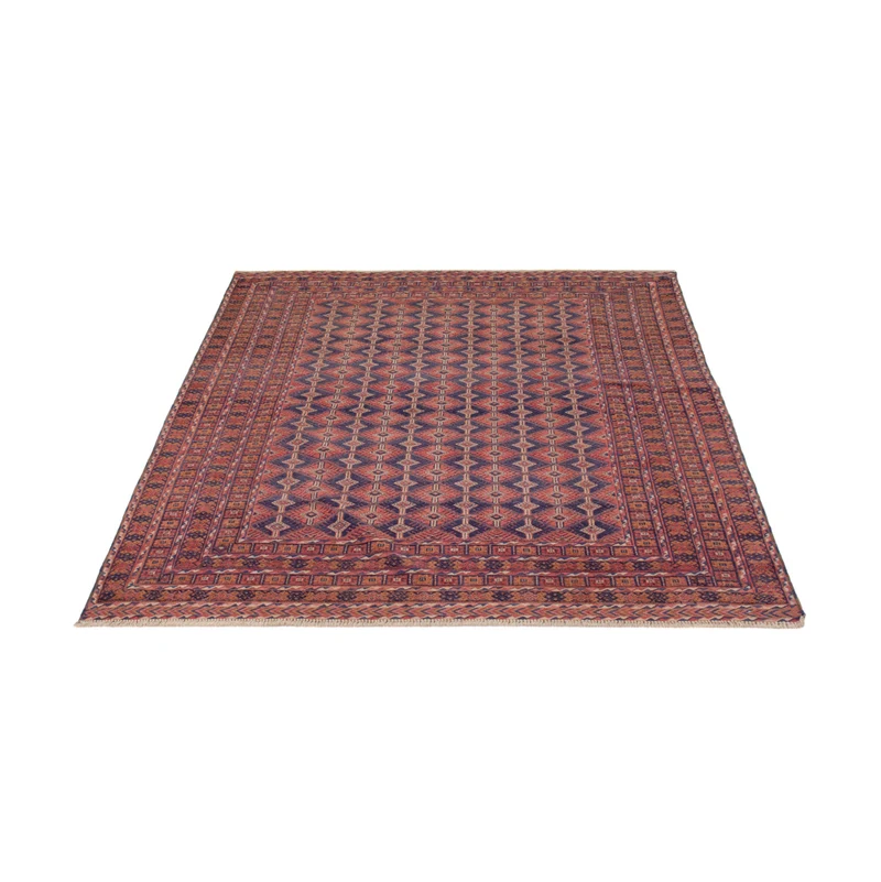 Kelim Afghan Teppich 147x195cm - dunkelrot