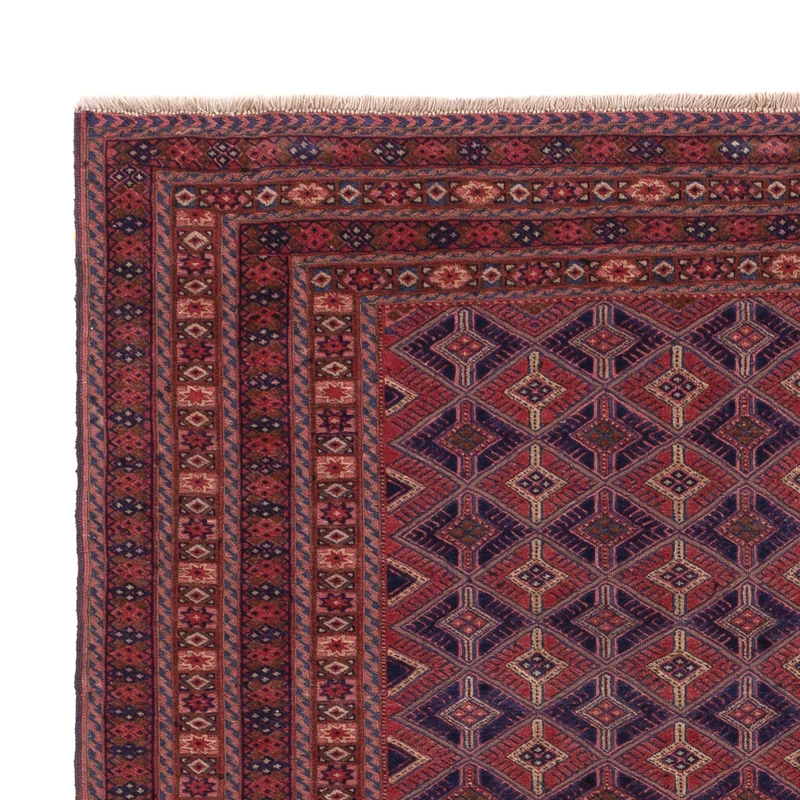 Kelim Afghan Teppich 149x193cm - dunkelrot