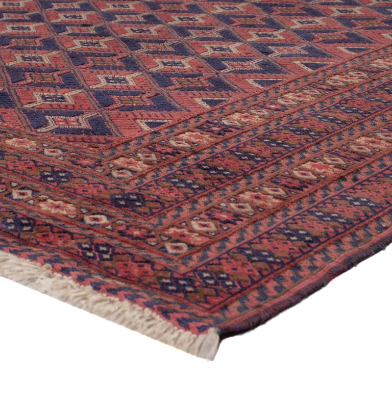 Kelim Afghan Teppich 149x193cm - dunkelrot
