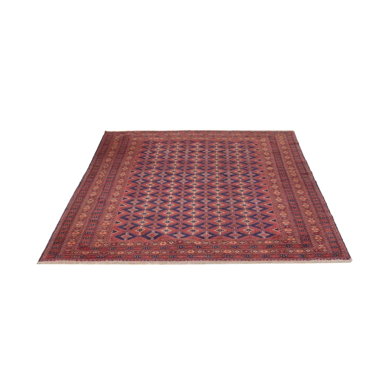 Kelim Afghan Teppich 149x193cm - dunkelrot