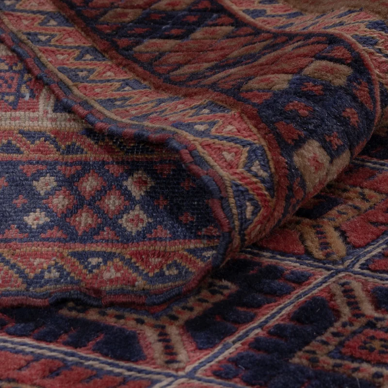Kelim Afghan Teppich 157x183cm - dunkelrot