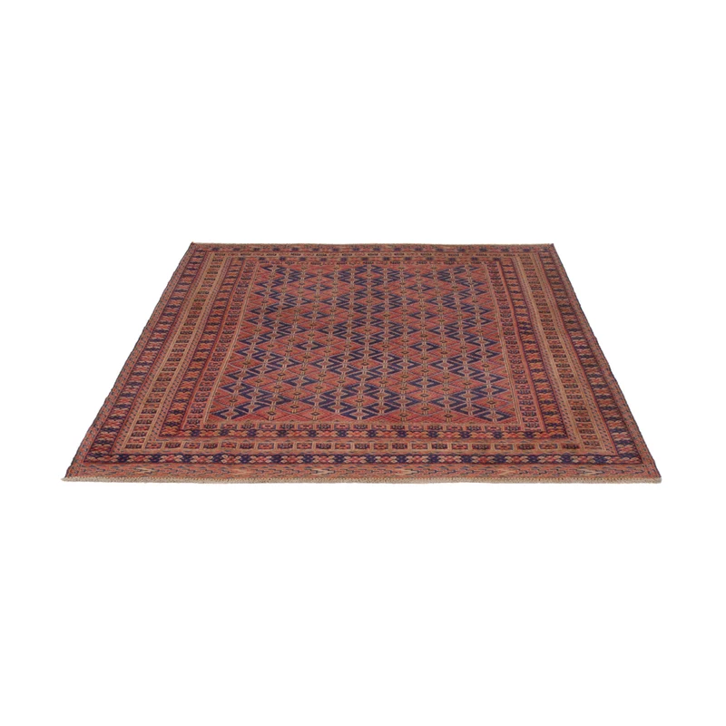 Kelim Afghan Teppich 157x183cm - dunkelrot