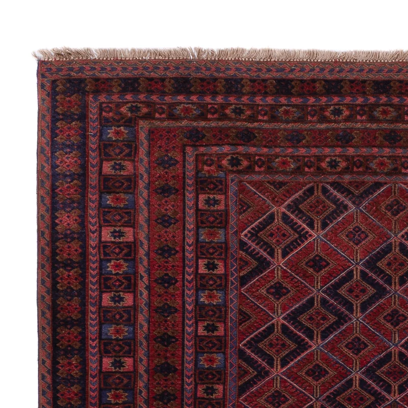 Kelim Afghan Teppich 155x182cm - dunkelrot