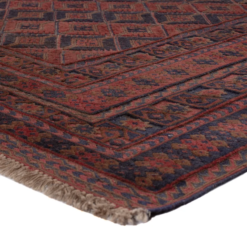 Kelim Afghan Teppich 155x182cm - dunkelrot