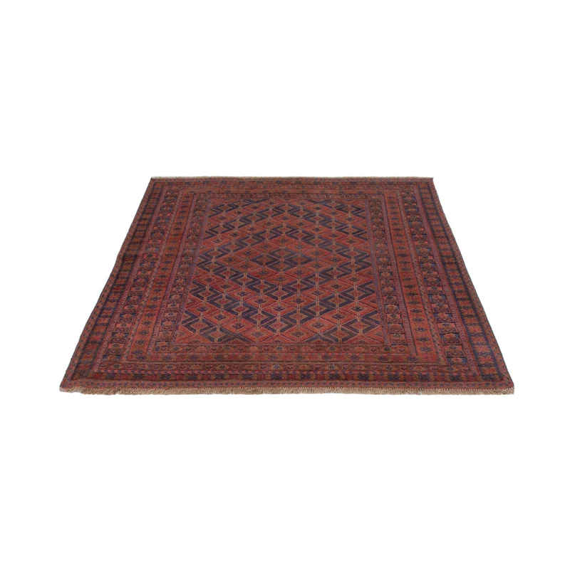 Kelim Afghan Teppich 155x182cm - dunkelrot