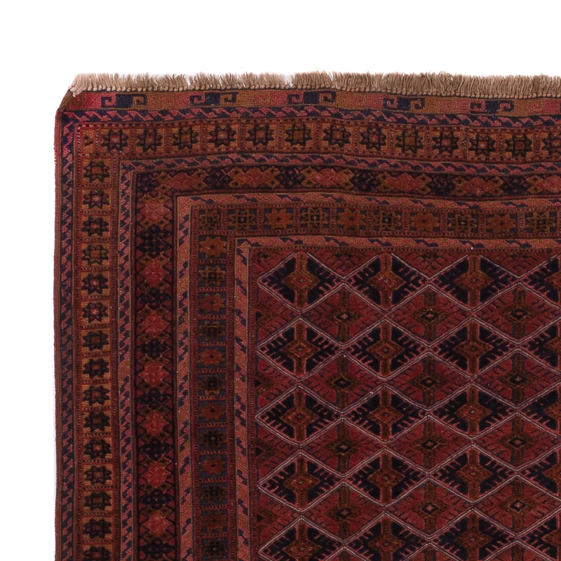 Kelim Afghan Teppich 145x195cm - dunkelrot