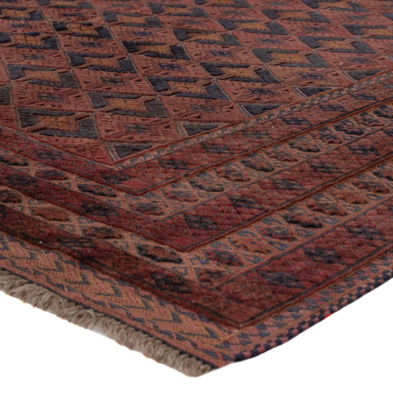 Kelim Afghan Teppich 148x194cm - dunkelrot